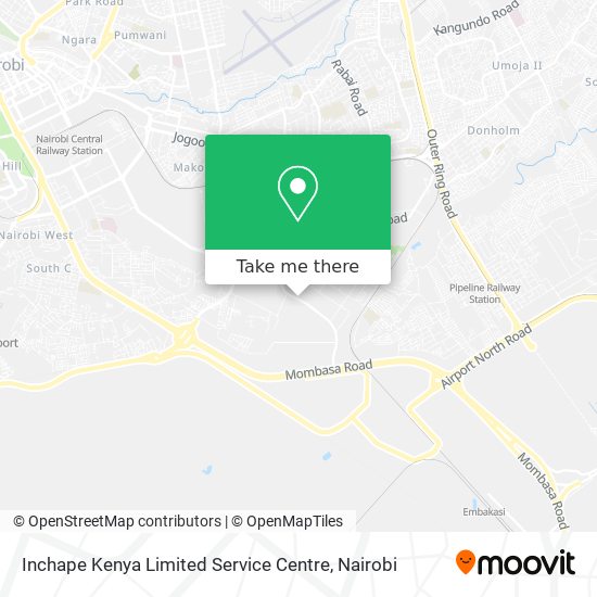 Inchape Kenya Limited Service Centre map