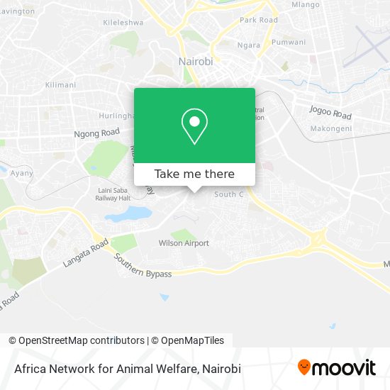 Africa Network for Animal Welfare map