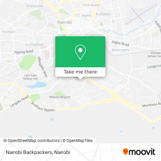 Nairobi Backpackers map