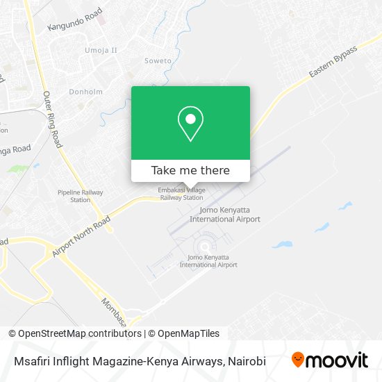 Msafiri Inflight Magazine-Kenya Airways map
