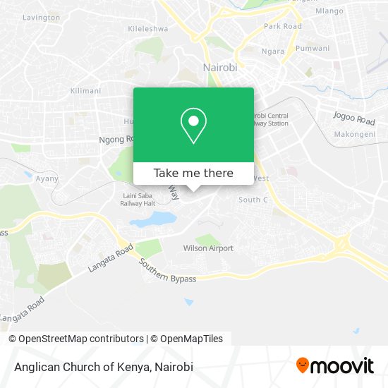 Anglican Church of Kenya map