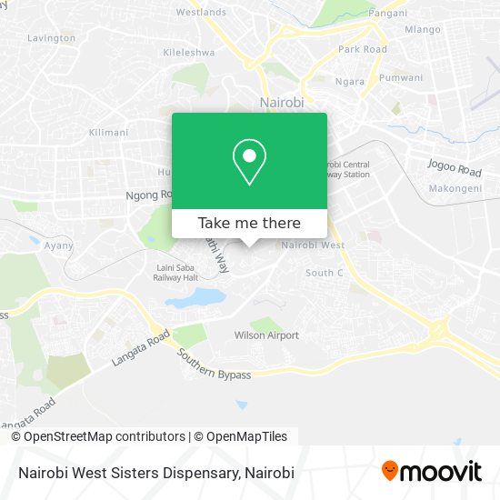 Nairobi West Sisters Dispensary map