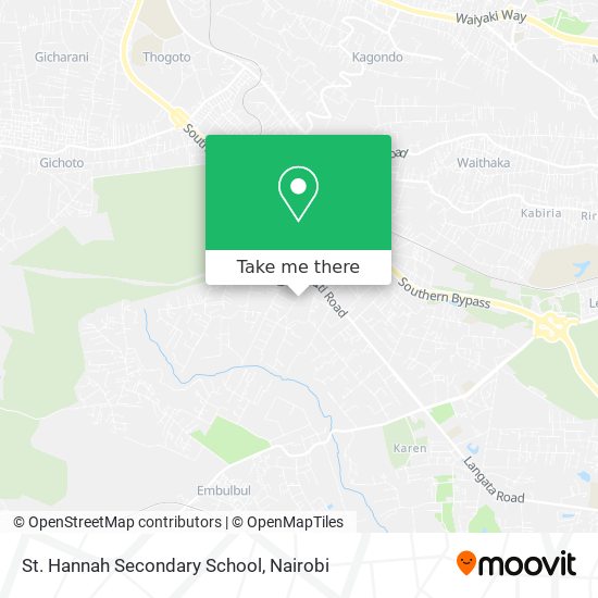 St. Hannah Secondary School map