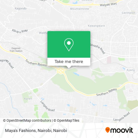 Maya's Fashions, Nairobi map