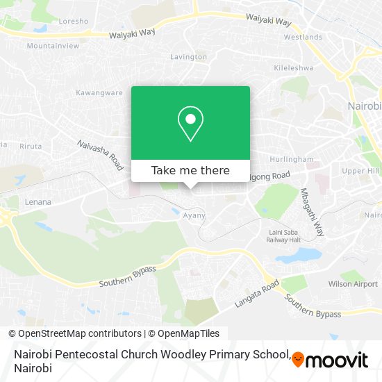 Nairobi Pentecostal Church Woodley Primary School map