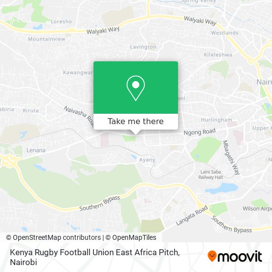 Kenya Rugby Football Union East Africa Pitch map