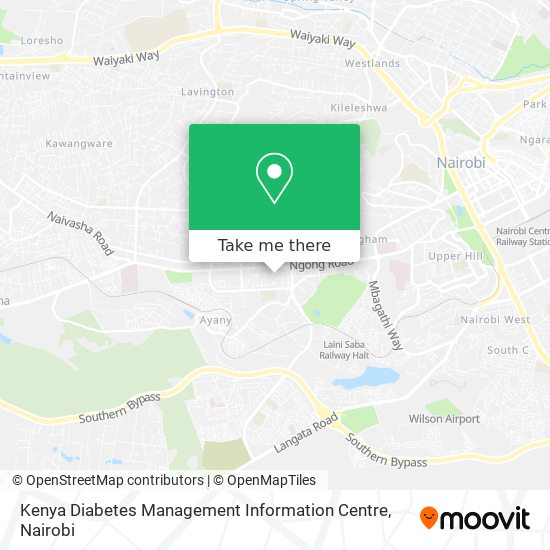 Kenya Diabetes Management Information Centre map