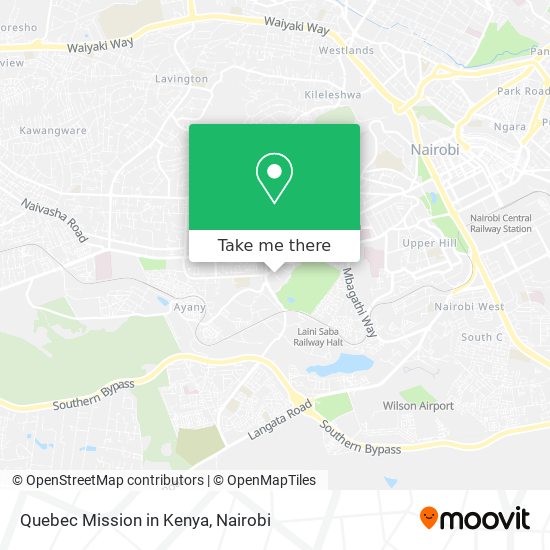 Quebec Mission in Kenya map