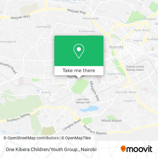 One Kibera Children / Youth Group. map