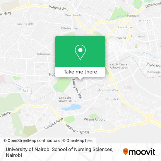 University of Nairobi School of Nursing Sciences map