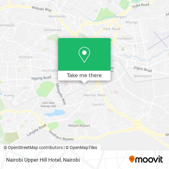 Nairobi Upper Hill Hotel map