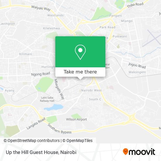 Up the Hill Guest House map