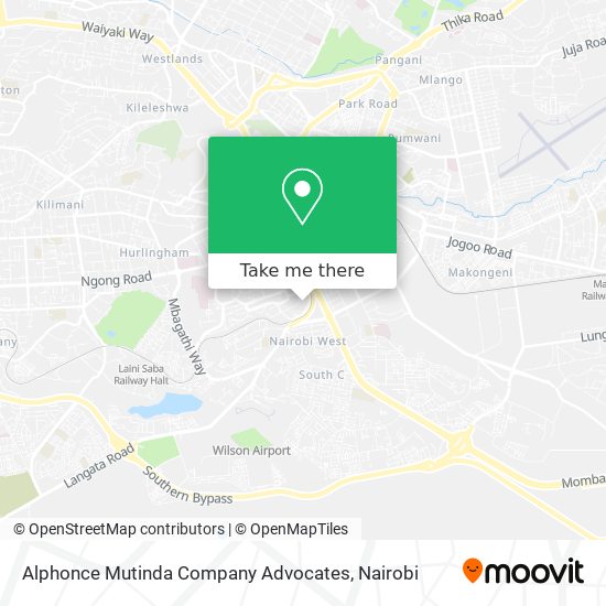 Alphonce Mutinda Company Advocates map
