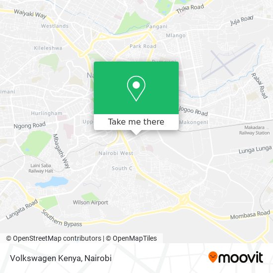 Volkswagen Kenya map