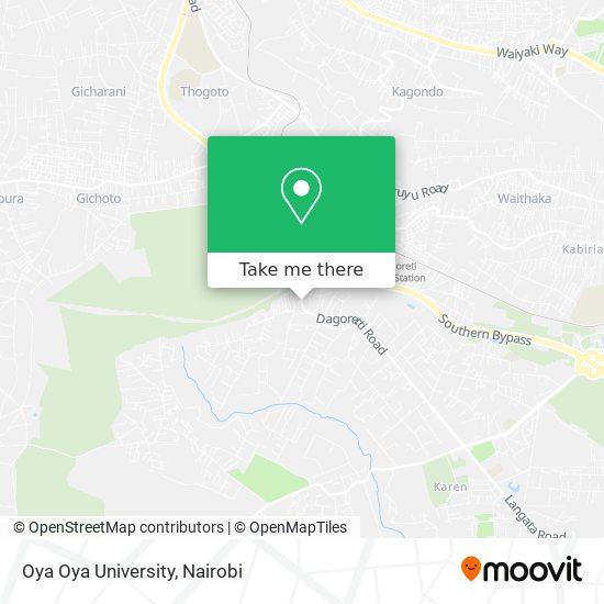 Oya Oya University map