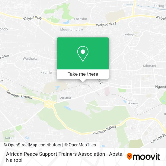 African Peace Support Trainers Association - Apsta map