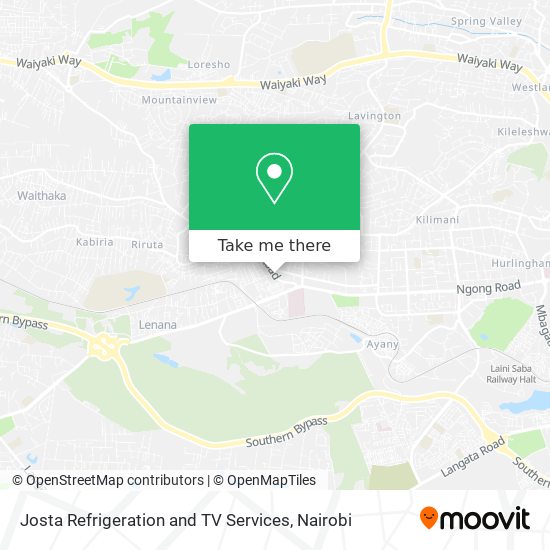 Josta Refrigeration and TV Services map