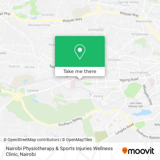 Nairobi Physiotherapy & Sports Injuries Wellness Clinic map