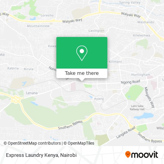 Express Laundry Kenya map