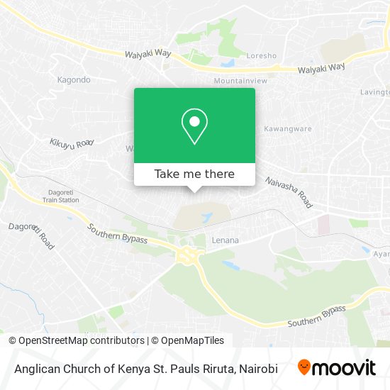 Anglican Church of Kenya St. Pauls Riruta map