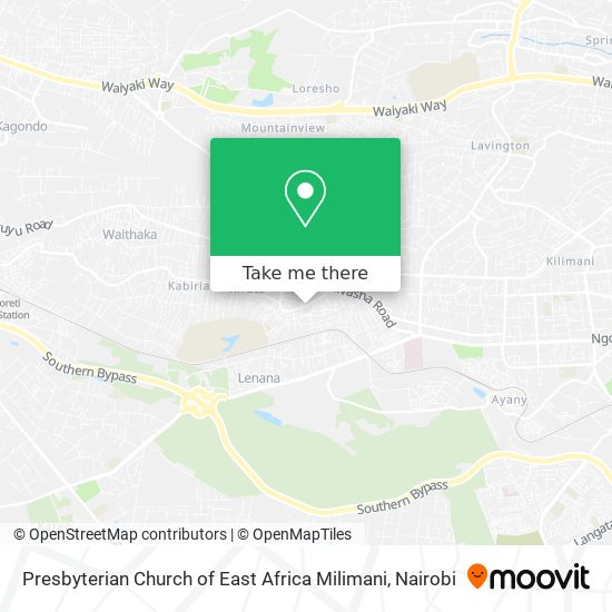Presbyterian Church of East Africa Milimani map