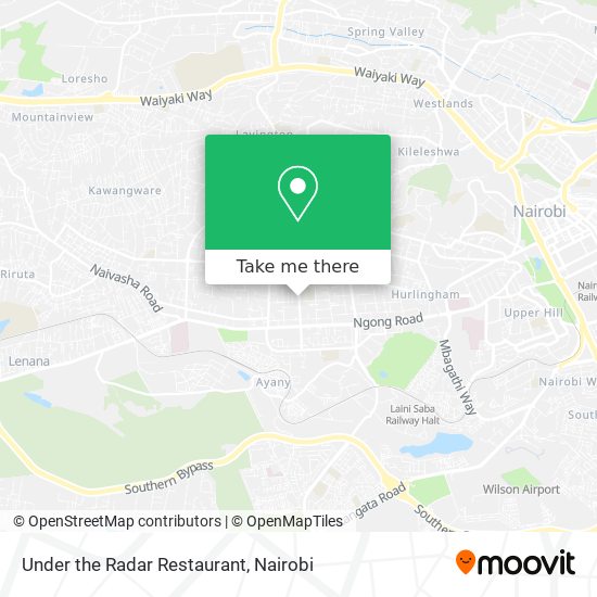 Under the Radar Restaurant map