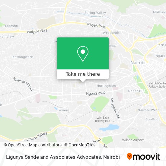 Ligunya Sande and Associates Advocates map