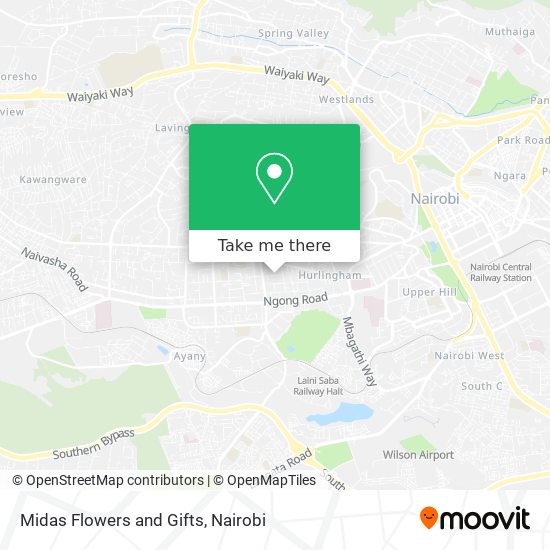 Midas Flowers and Gifts map