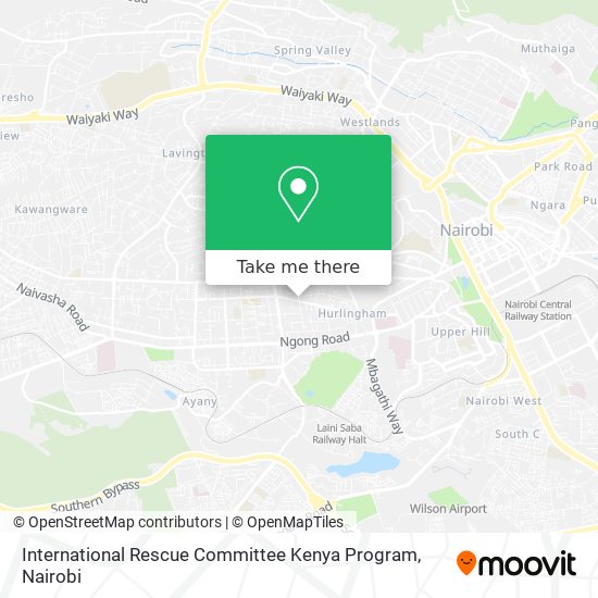 International Rescue Committee Kenya Program map