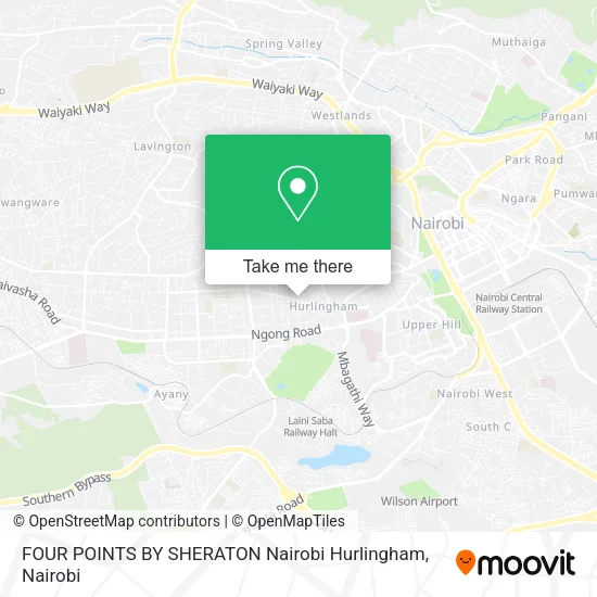 FOUR POINTS BY SHERATON Nairobi Hurlingham map
