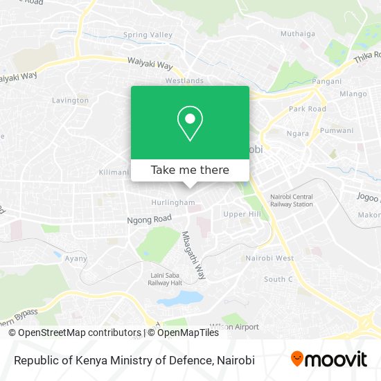 Republic of Kenya Ministry of Defence map