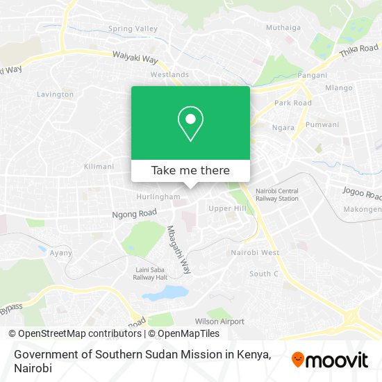 Government of Southern Sudan Mission in Kenya map