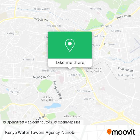 Kenya Water Towers Agency map