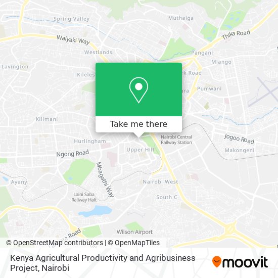 Kenya Agricultural Productivity and Agribusiness Project map