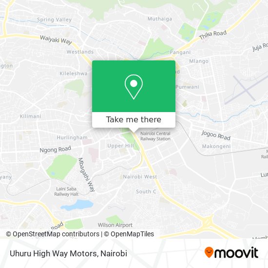 Uhuru High Way Motors map