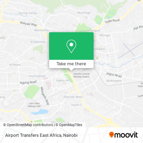 Airport Transfers East Africa map