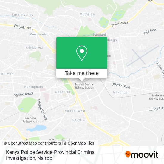 Kenya Police Service-Provincial Criminal Investigation map