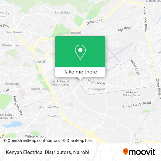 Kenyan Electrical Distributors map