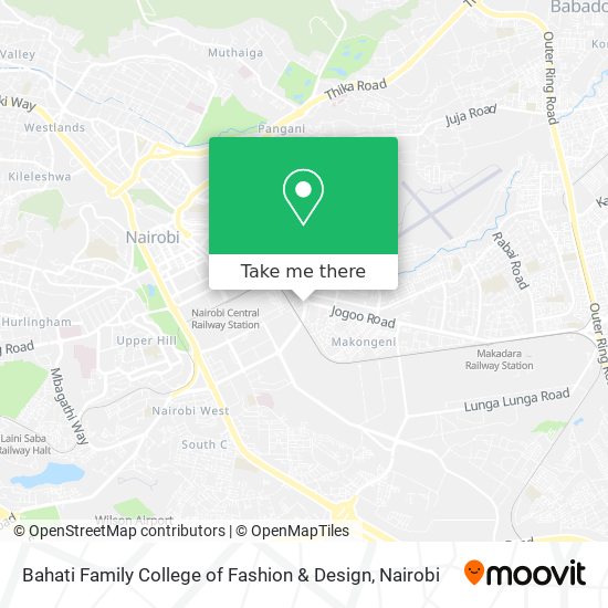 Bahati Family College of Fashion & Design map