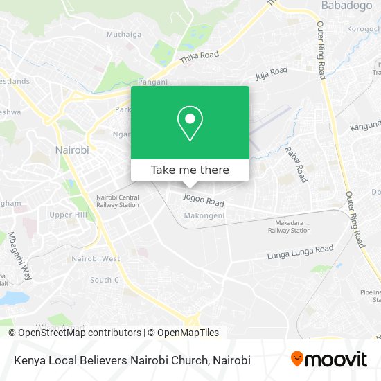 Kenya Local Believers Nairobi Church map