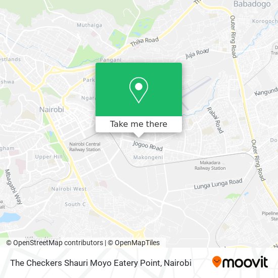 The Checkers Shauri Moyo Eatery Point map