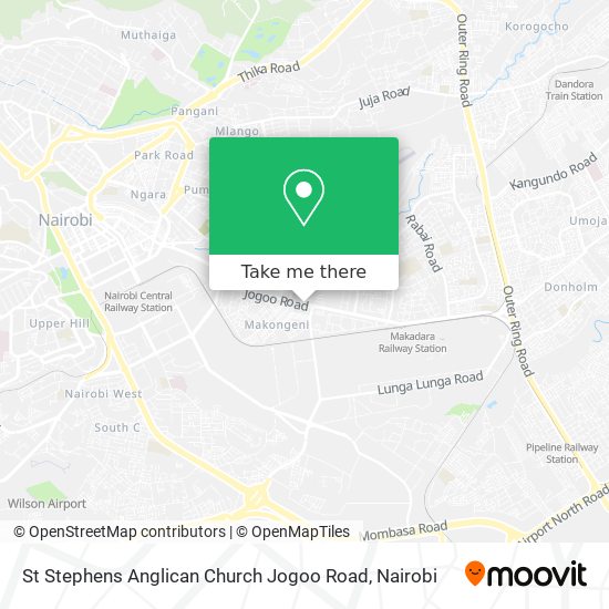 St Stephens Anglican Church Jogoo Road map