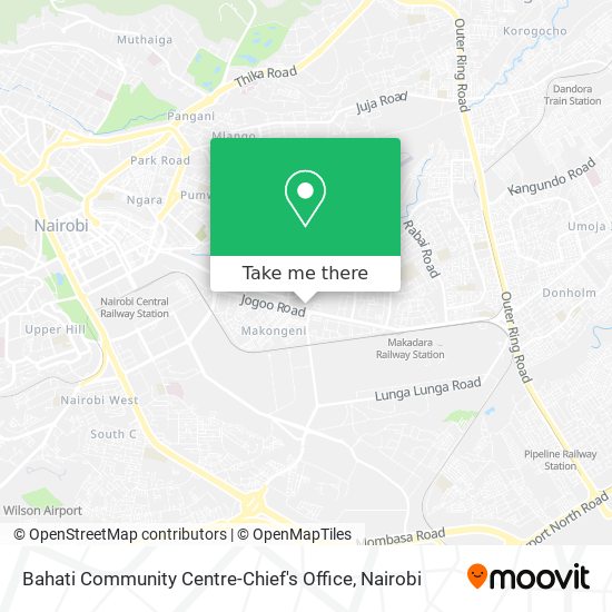 Bahati Community Centre-Chief's Office map