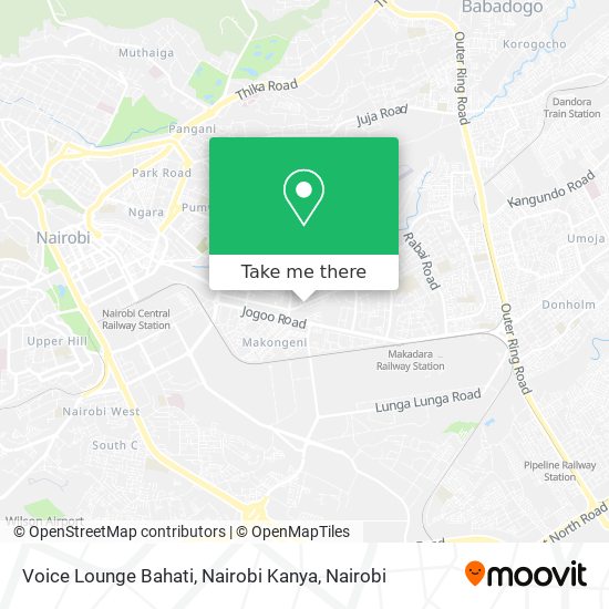 Voice Lounge Bahati, Nairobi Kanya map