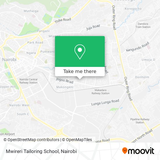 Mwireri Tailoring School map