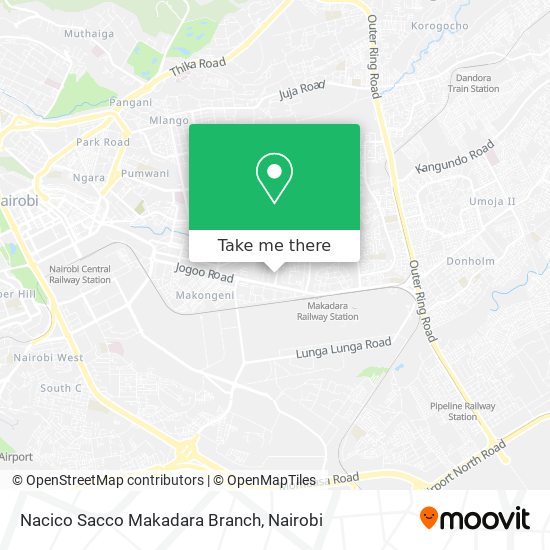 Nacico Sacco Makadara Branch map