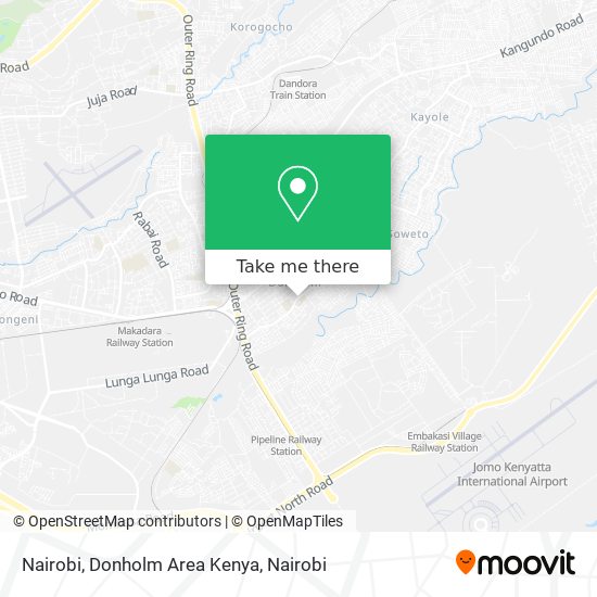 Nairobi, Donholm Area Kenya map