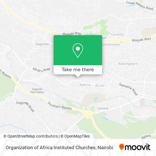 Organization of Africa Instituted Churches map