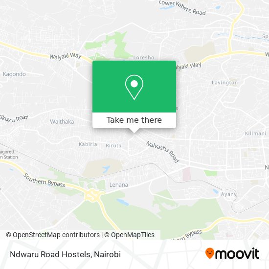 Ndwaru Road Hostels map