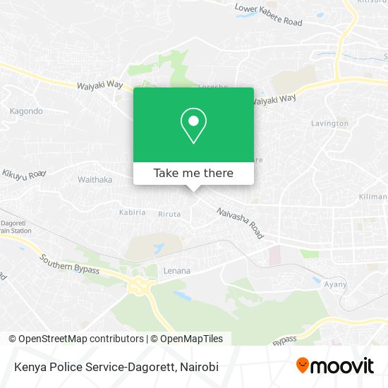 Kenya Police Service-Dagorett map